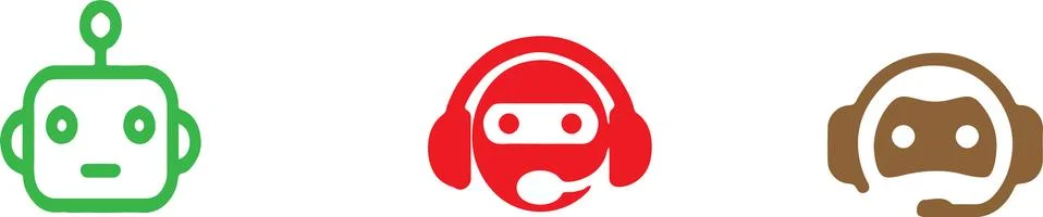 Chat bot icon on white background Stock Illustration