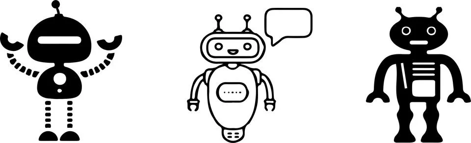 Chat bot icon on white background Stock Illustration