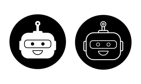 Chat Bot logo design concept. Virtual smart assistant Bot icon. Robot head Stock Illustration