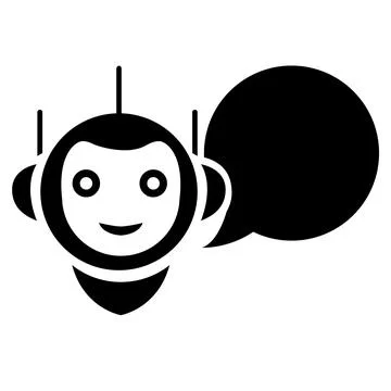 Chat bot logo design concept. Virtual smart assistant Bot icon. Ilustração Stock
