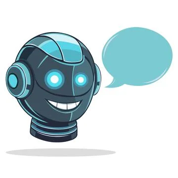 Chat bot logo design concept. Virtual smart assistant Bot icon. Ilustração Stock
