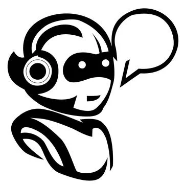 Chat bot logo design concept. Virtual smart assistant Bot icon. Ilustração Stock