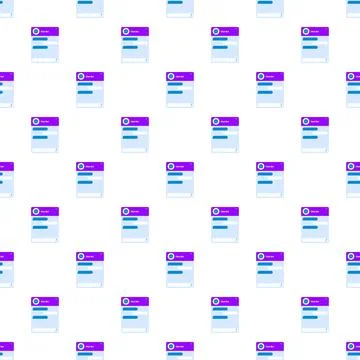 Chat bot online support conversation pattern background Stock Illustration