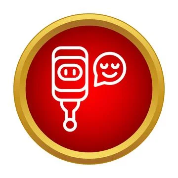 Chat bot providing friendly customer support service Ilustración de archivo