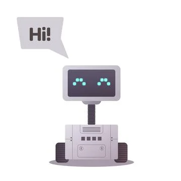 Chat bot. Robot character. Customer support smart AI. Modern chatbot electronic Illustrazione stock
