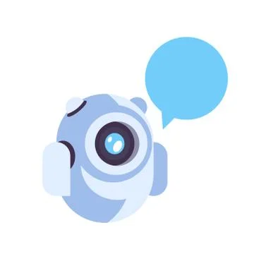 Chat bot robot chat bubble icon artificial intelligence concept chatbot Stock Illustration