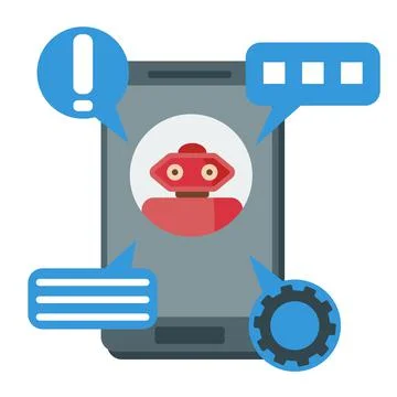 Chat bot, robot Stock Illustration