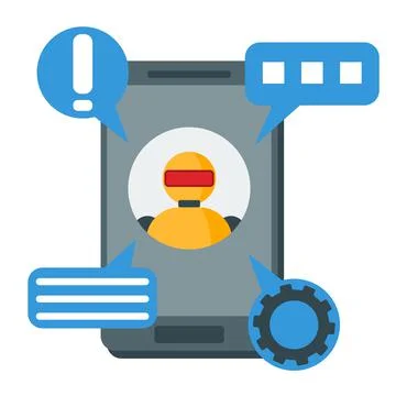Chat bot, robot Illustrazione stock