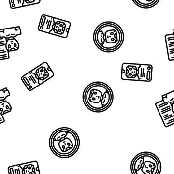 Chat bot robot service vector seamless pattern Stock Illustration