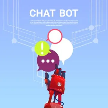 Chat Bot Robot Virtual Assistance Of Website Or Mobile Applications, Artificial Stock Illustration