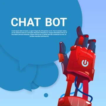 Chat Bot Robot Virtual Assistance Of Website Or Mobile Applications, Artificial Illustrazione stock