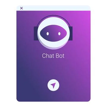 Chat bot software application providing online support on website or mobile a Illustrazione stock