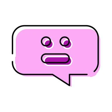 Chat bot speech bubble with ai assistant face Illustrazione stock