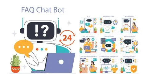 Chat Bot Universe set. Flat vector illustration イラスト素材