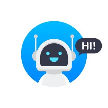 Chat Bot Using Laptop Computer, Robot Virtual Assistance Of Website Or Mobile 스톡 일러스트