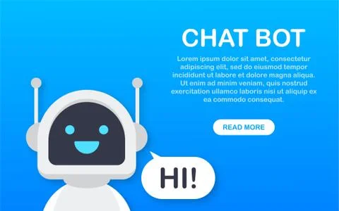 Chat Bot Using Laptop Computer, Robot Virtual Assistance Of Website Or Mobile Illustrazione stock