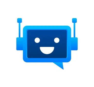 Chat Bot Using Laptop Computer, Robot Virtual Assistance Of Website Or Mobile Illustrazione stock