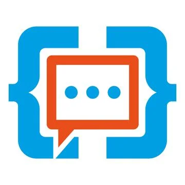 Chat Box Code Logo Design Communication Business Template Vector Stock Illustration