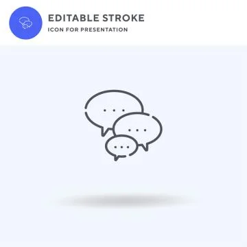 Chat Box icon vector, filled flat sign, solid pictogram isolated on white, lo 스톡 일러스트