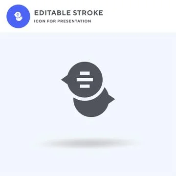 Chat Box icon vector, filled flat sign, solid pictogram isolated on white, logo Stock Illustration