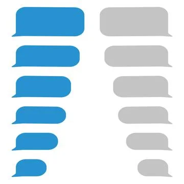 Chat box message bubbles. Balloon messenger screen template. Vector flat dialog イラスト素材