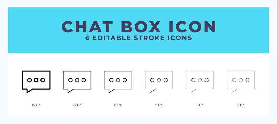 Chat box vector icon for web and app. Editable stroke vector illustration Stock Illustration