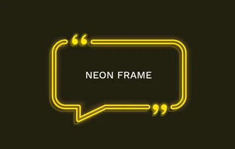 Chat brackets frame, bubble led talk. Vector Stock Illustration