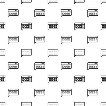 Chat browser window interface seamless pattern Illustrazione stock