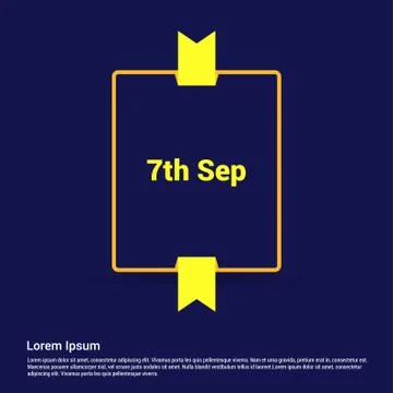 Chat bubble 7 sep typographic design vector Stock Illustration