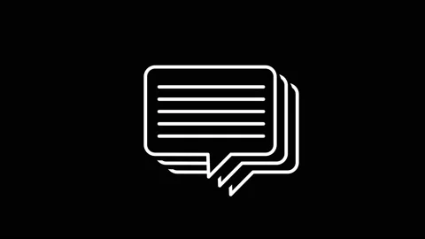 Chat bubble animated icon showing texting and chatting. Stock Footage 134268405