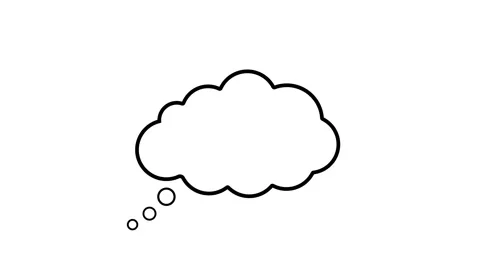 Chat bubble cloud animation with comic cartoon concept, thought bubble, cha.. Stock Footage 336413305