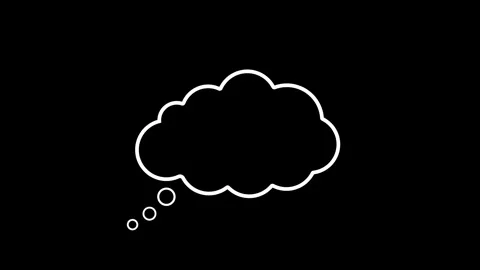 Chat bubble cloud animation with comic cartoon concept, thought bubble, cha.. Stock Footage 336413311
