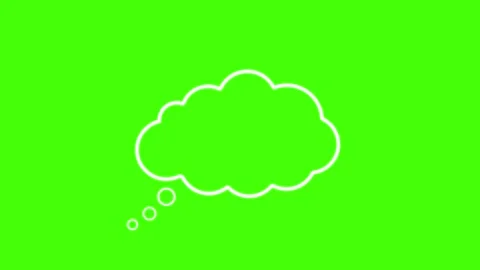 Chat bubble cloud animation with comic cartoon concept, thought bubble, cha.. Stock Footage 336413324