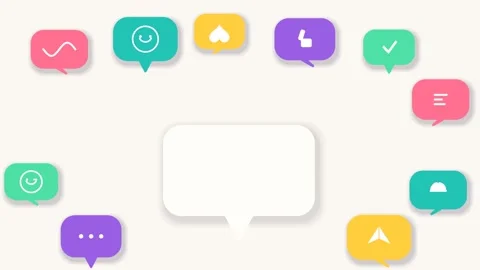 Chat Bubble Cloud 스톡 동영상 342841279