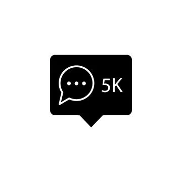 Chat bubble comment 5k icon. Simple connection sign icons for ui and ux, website Stock Illustration