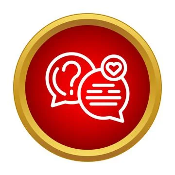 Chat bubble communication asking question and giving feedback Ilustração Stock