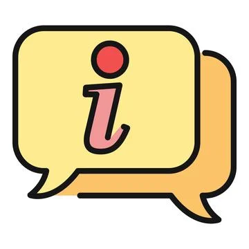 Chat bubble communication icon providing information Stock Illustration