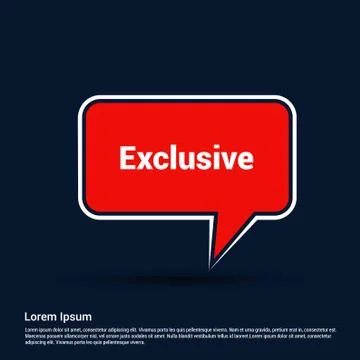 Chat bubble design with exclusive typographic design vector Stock Illustration