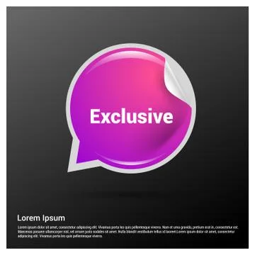 Chat bubble design with exclusive typographic design vector Stock Illustration