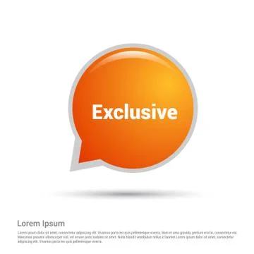 Chat bubble design with exclusive typographic design vector Illustrazione stock