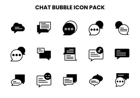 Chat Bubble DuoTone Bundle Icons Pack Illustrazione stock