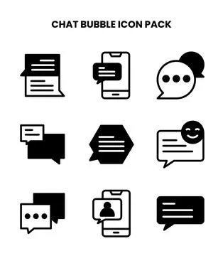Chat Bubble DuoTone Collection Icons Pack Иллюстрация