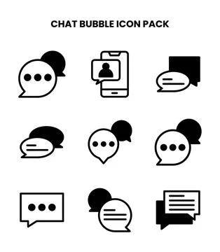Chat Bubble DuoTone Graphics Icons Pack Stockillustratie