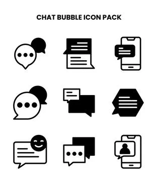 Chat Bubble DuoTone Scalable Icons Pack Иллюстрация