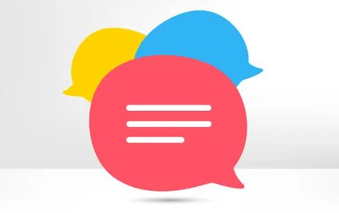 Chat bubble icon. Contact message sign. Vector Illustrazione stock