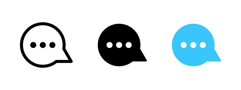 Chat bubble icon. Contact us button. Support service dialogue symbol. Messa.. Stock Illustration