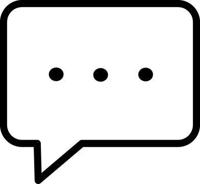 Chat bubble icon for customer support message Иллюстрация