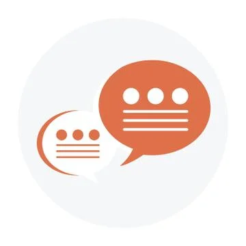 Chat Bubble Icon. Stock Illustration