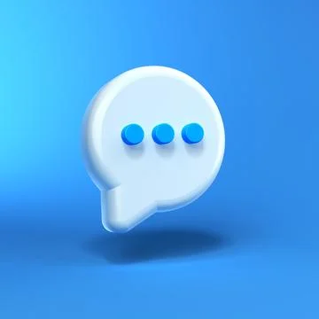 Chat Bubble Icon Isolated Over Blue Background Illustrazione stock