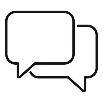 Chat bubble icon outline vector. Web interface Stock Illustration